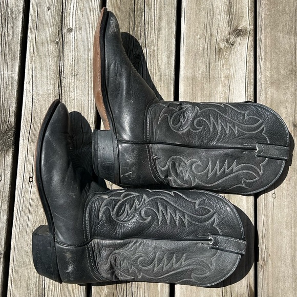 Vintage Laredo charcoal Cowboy Boots MADE IN USA sz 10/43 - Picture 5 of 8